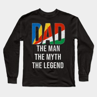 Seychellois Dad The Man The Myth The Legend - Gift for Seychellois Dad With Roots From Seychellois Long Sleeve T-Shirt